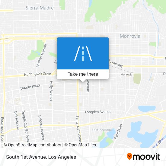South 1st Avenue map