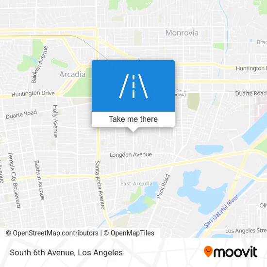 South 6th Avenue map