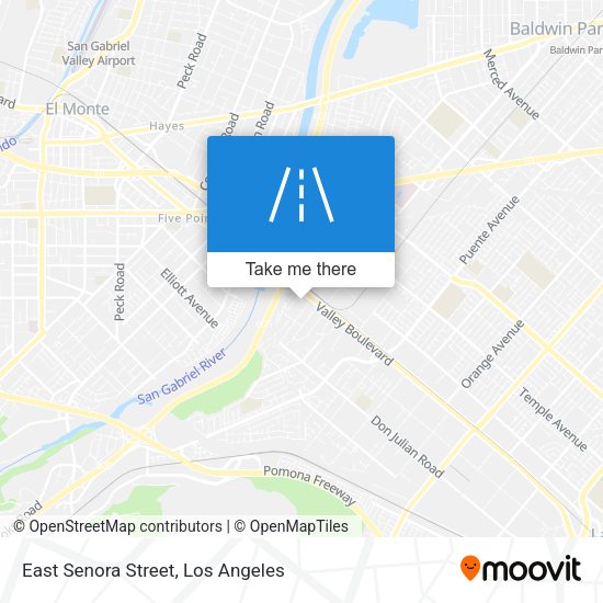 East Senora Street map