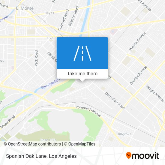 Spanish Oak Lane map