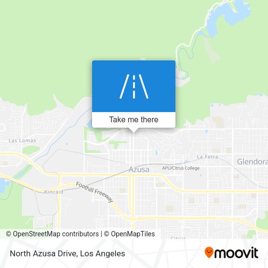 North Azusa Drive map