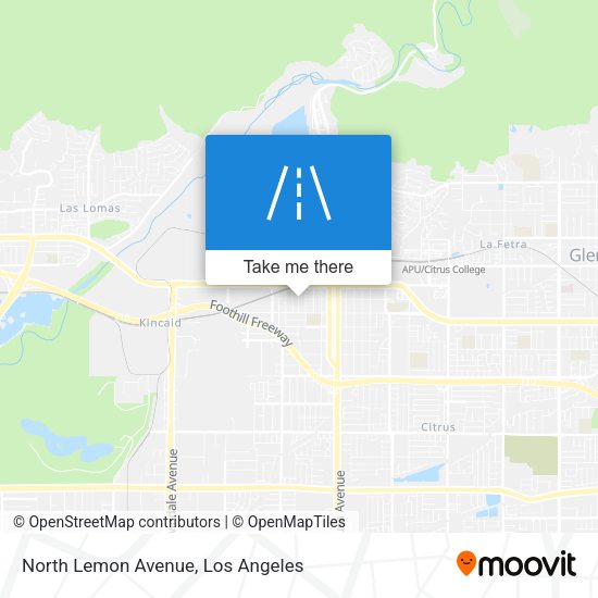 North Lemon Avenue map