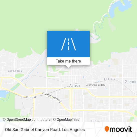 Mapa de Old San Gabriel Canyon Road