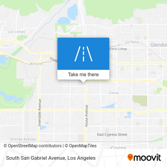 South San Gabriel Avenue map