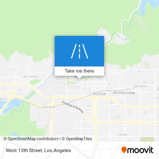 West 13th Street map