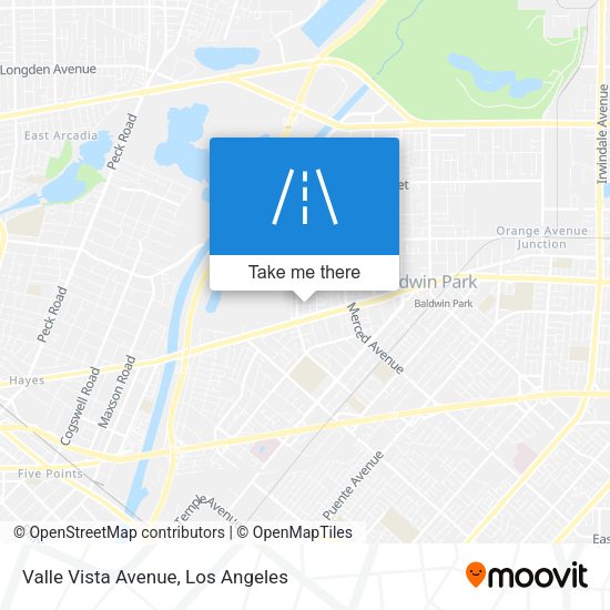 Valle Vista Avenue map