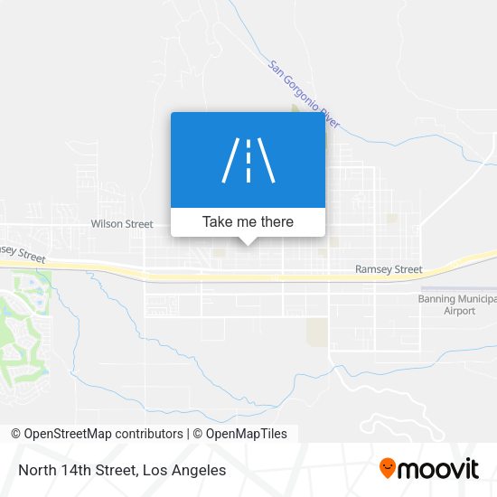 North 14th Street map