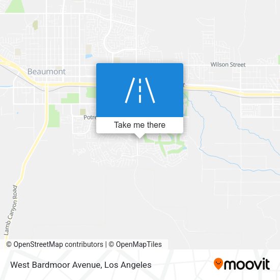 West Bardmoor Avenue map