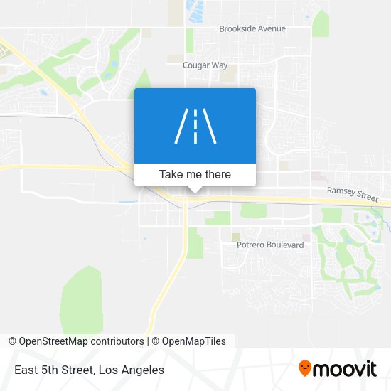 East 5th Street map