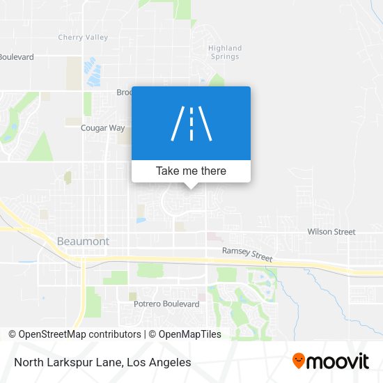 North Larkspur Lane map