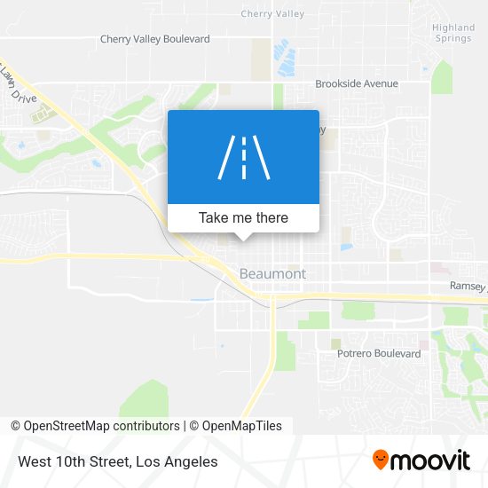 West 10th Street map