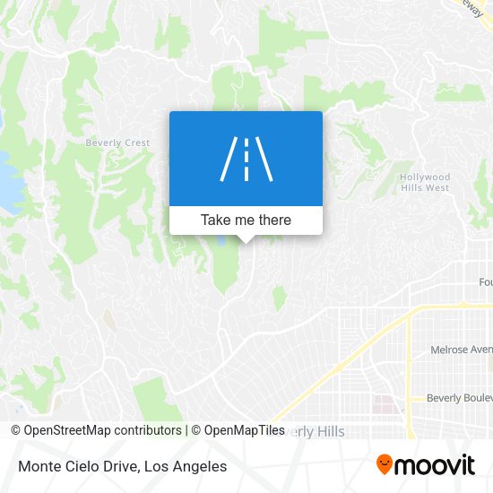 Monte Cielo Drive map