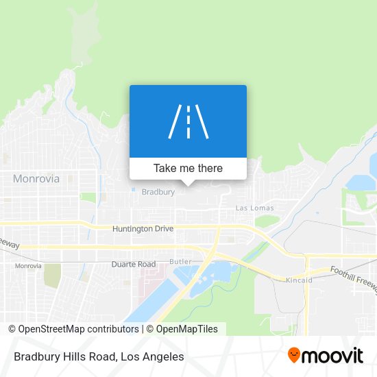 Bradbury Hills Road map