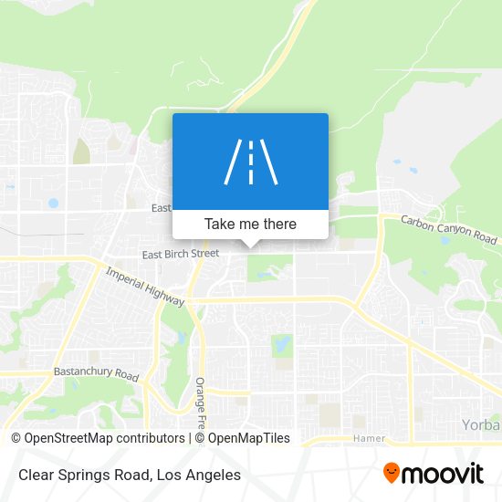 Clear Springs Road map