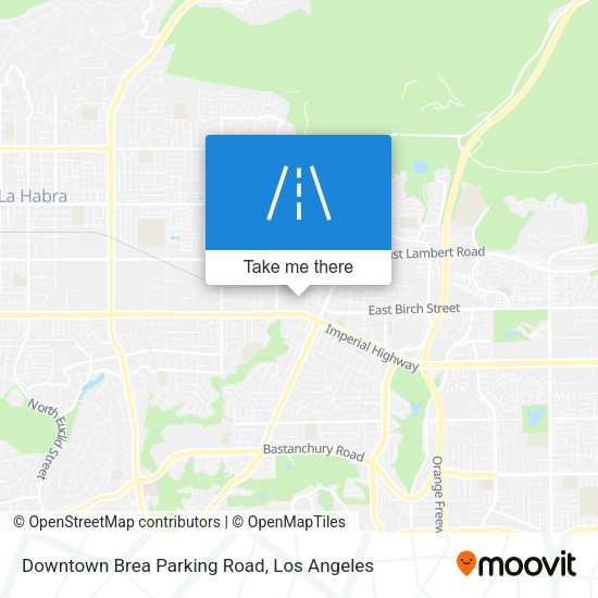 Mapa de Downtown Brea Parking Road