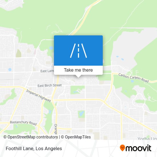 Mapa de Foothill Lane
