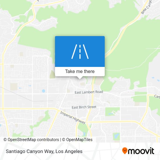Mapa de Santiago Canyon Way