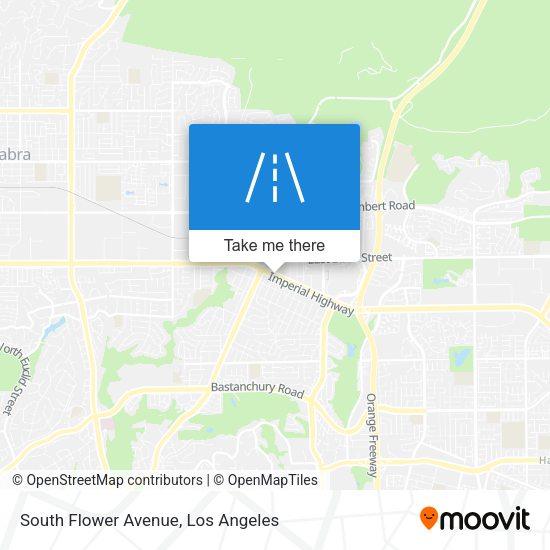 South Flower Avenue map