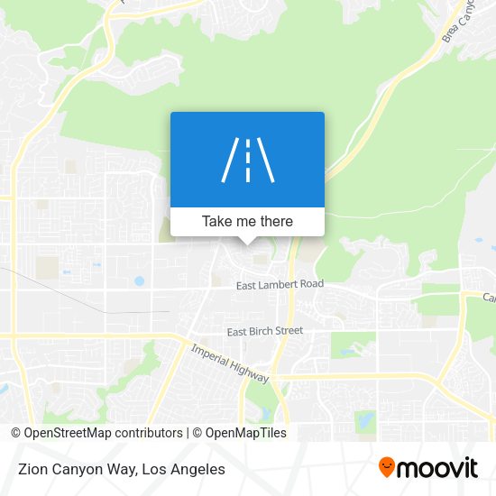 Zion Canyon Way map