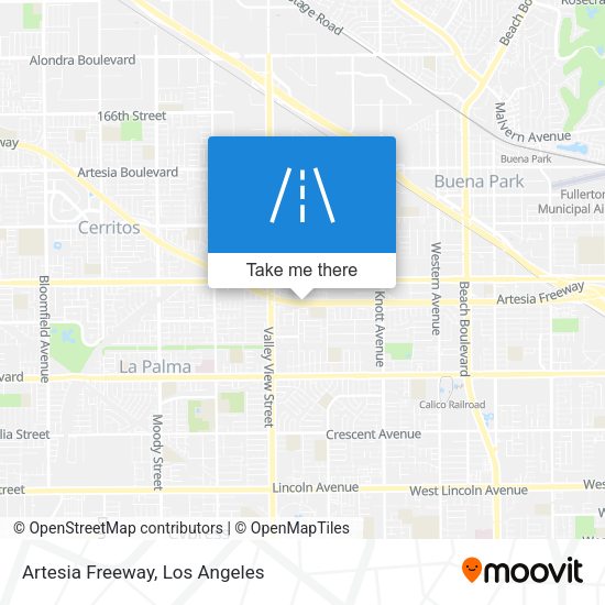 Mapa de Artesia Freeway