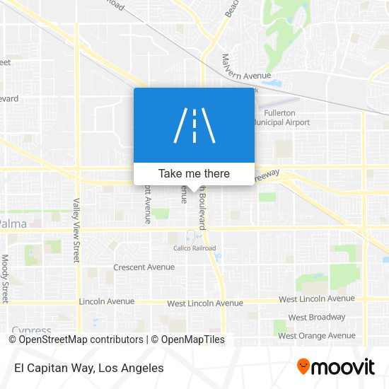 El Capitan Way map