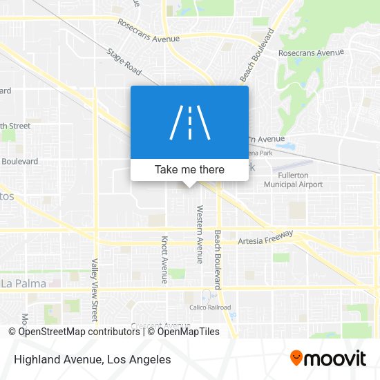 Mapa de Highland Avenue