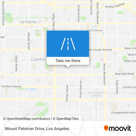 Mount Palomar Drive map