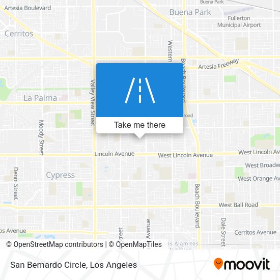 San Bernardo Circle map