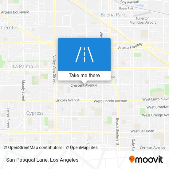 San Pasqual Lane map