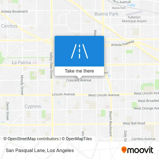 San Pasqual Lane map