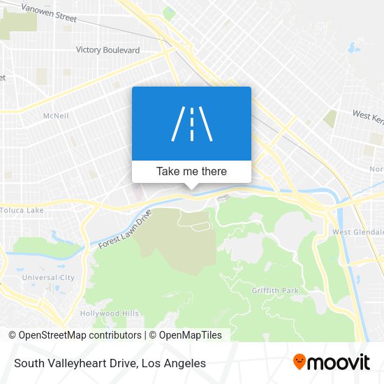 South Valleyheart Drive map
