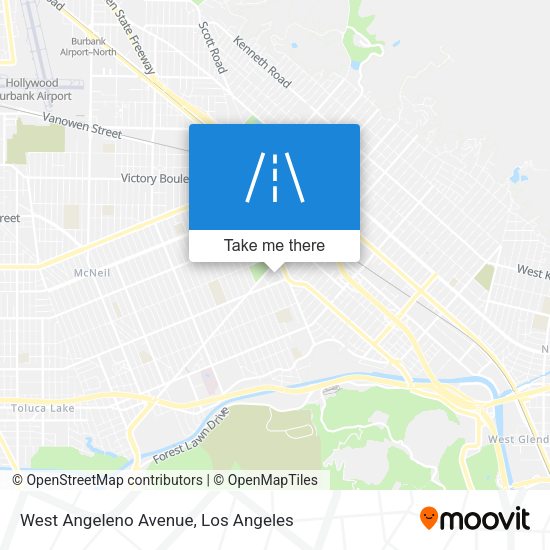 West Angeleno Avenue map