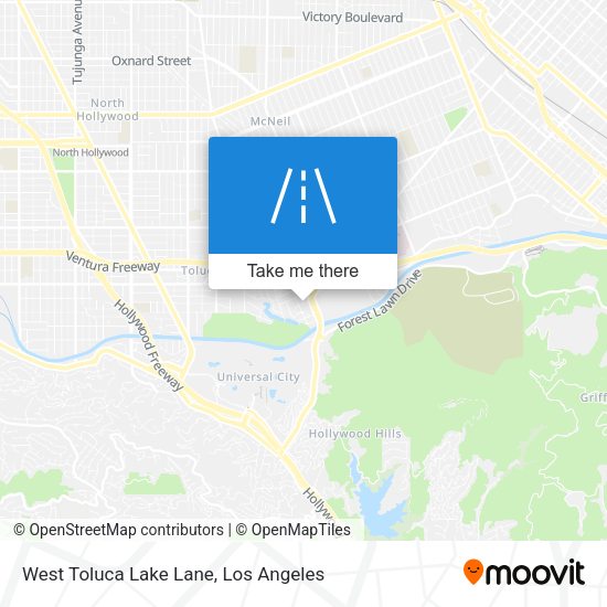 West Toluca Lake Lane map