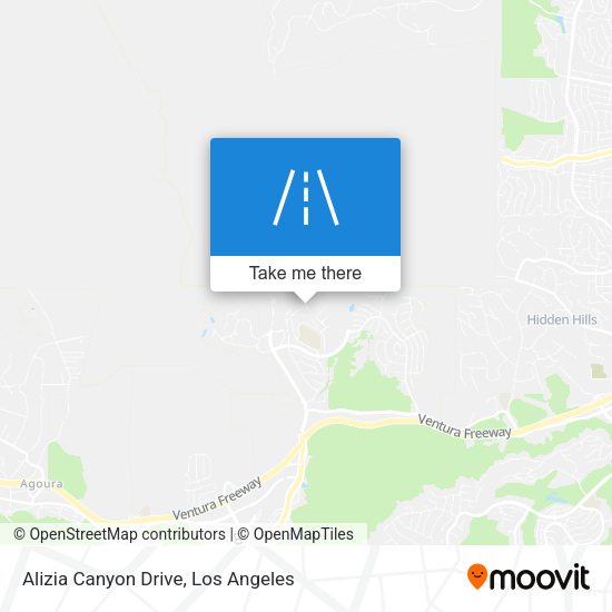 Alizia Canyon Drive map