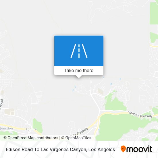 Edison Road To Las Virgenes Canyon map