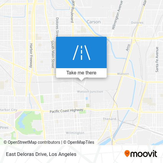 East Deloras Drive map