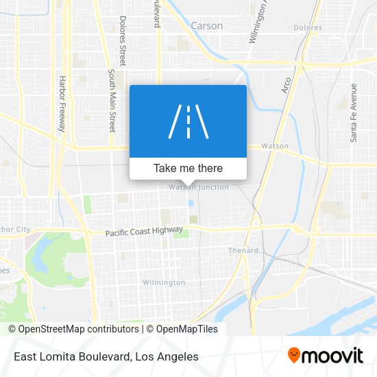 East Lomita Boulevard map
