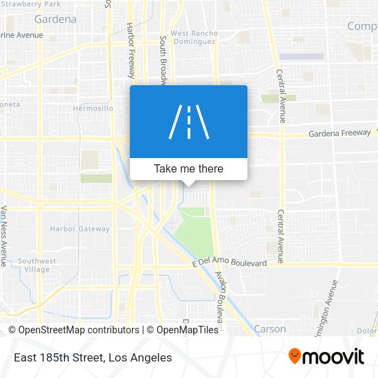 East 185th Street map