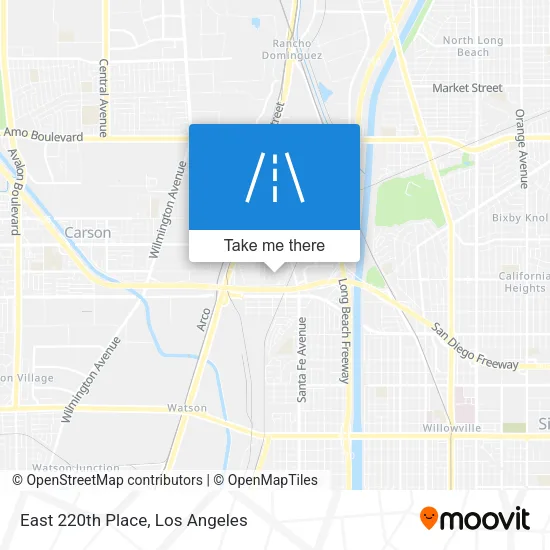 East 220th Place map