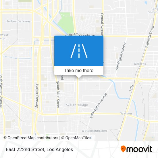 East 222nd Street map