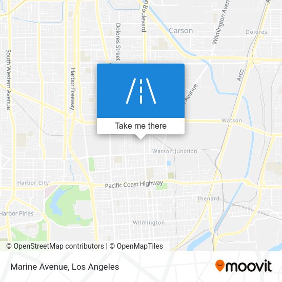 Marine Avenue map