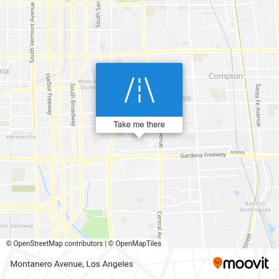 Montanero Avenue map