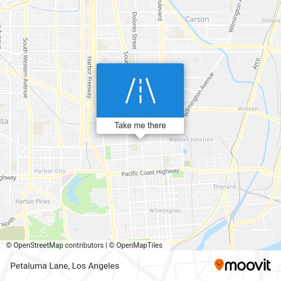 Mapa de Petaluma Lane
