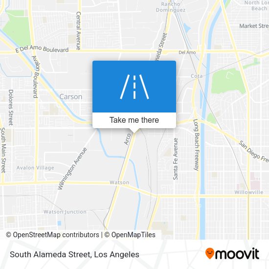 South Alameda Street map