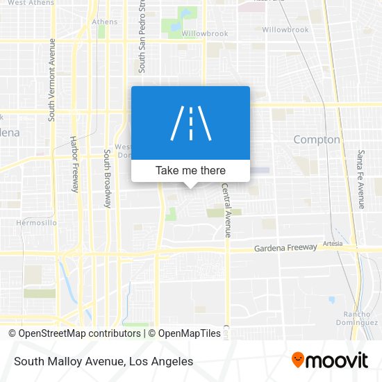 South Malloy Avenue map