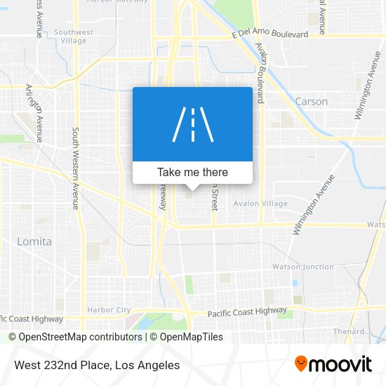 West 232nd Place map