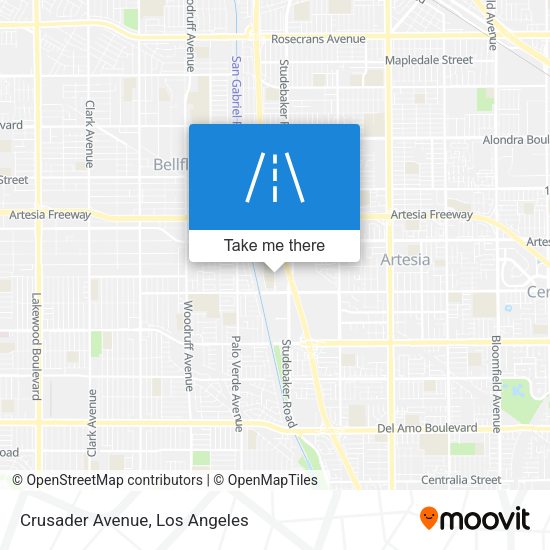 Crusader Avenue map