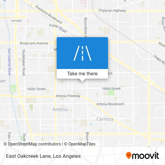 East Oakcreek Lane map