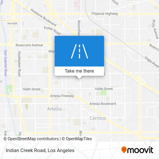 Indian Creek Road map