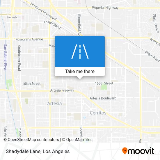 Shadydale Lane map